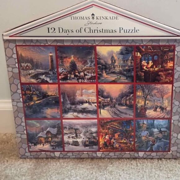 Thomas kinkade 12 days of Christmas puzzle - Picture 1 of 4